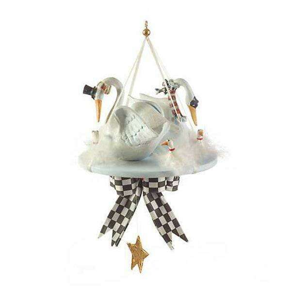 Patience Brewster 12 Days 7 Swans a-Swimming Ornament