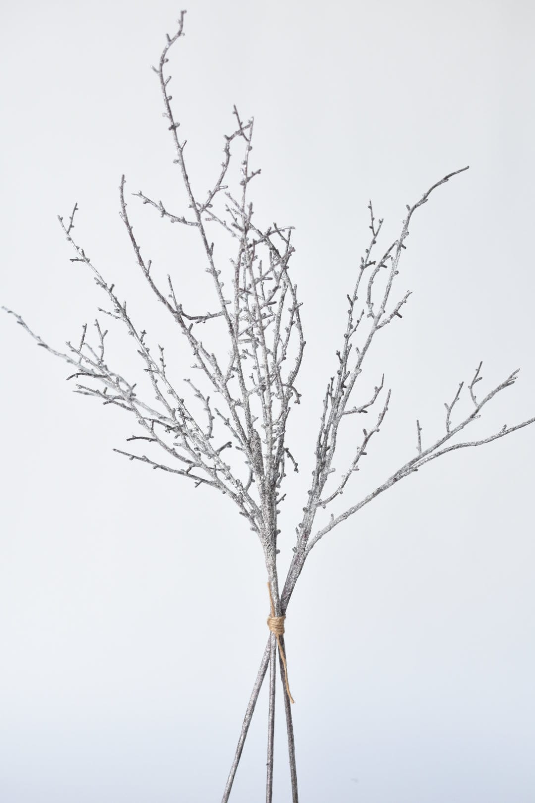 31" Faux Ice Glittered Twig Bundle (3 Stems)