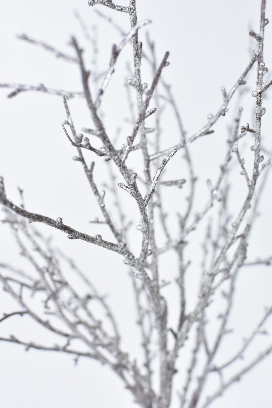 31" Faux Ice Glittered Twig Bundle (3 Stems)