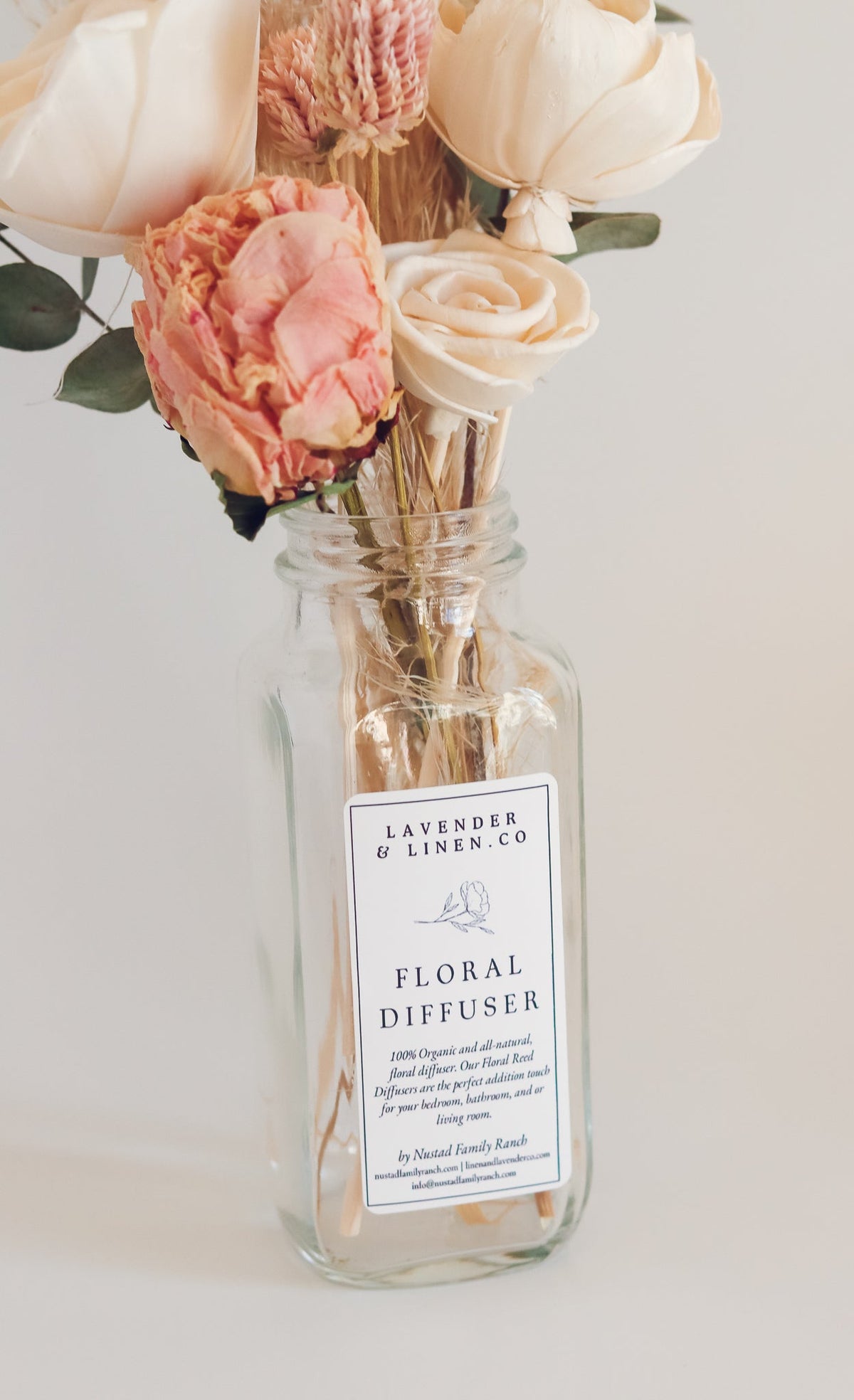 Blush Peony Botanical Reed Diffuser, 8 oz