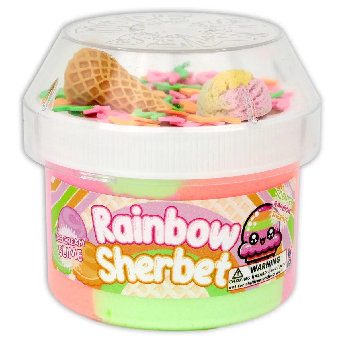 Rainbow Sherbert Dope Slime