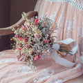 Pink Larkspur & Gomphrena Dried Bouquets & Wedding Accessories