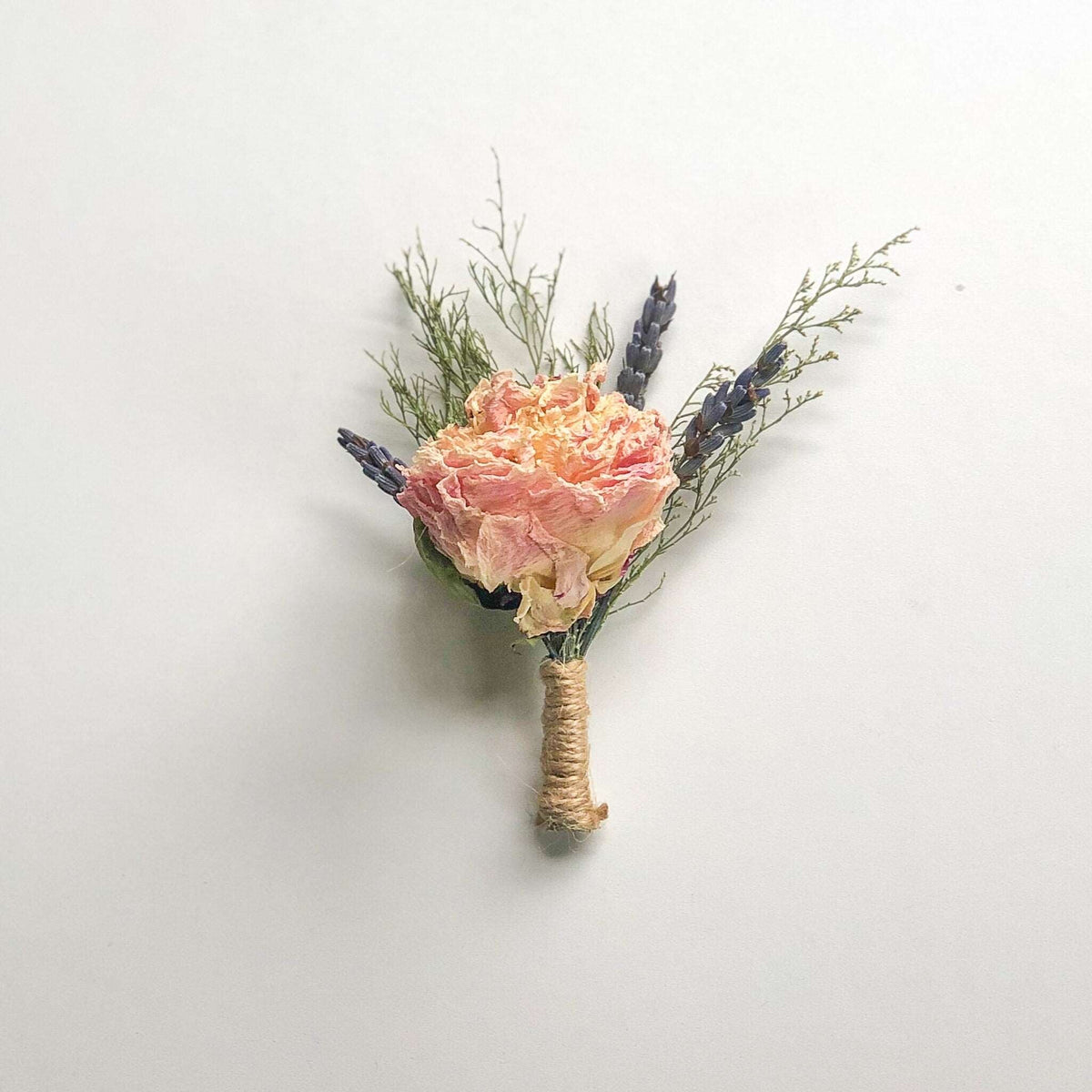 Peony, Larkspur & Lavender Dried Bouquets & Wedding Accessories