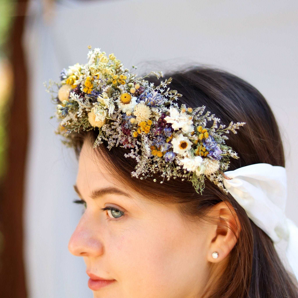 Sunflower & Eucalyptus Dried Bouquets & Wedding Accessories