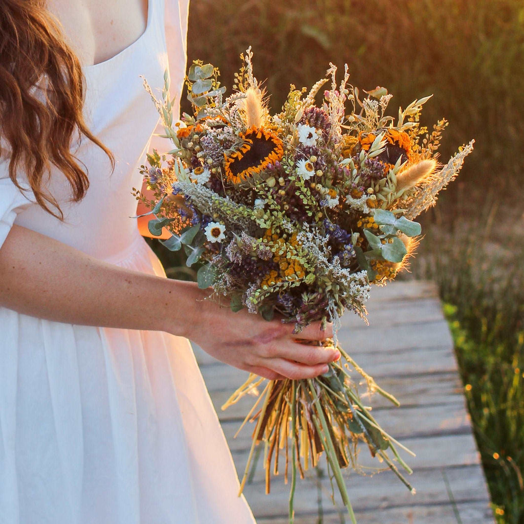 Sunflower Dried Bouquets & Wedding Accessories