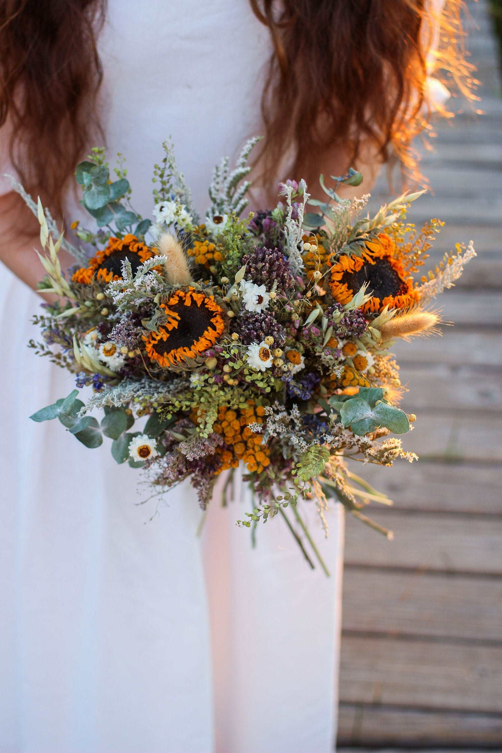 Sunflower Dried Bouquets & Wedding Accessories
