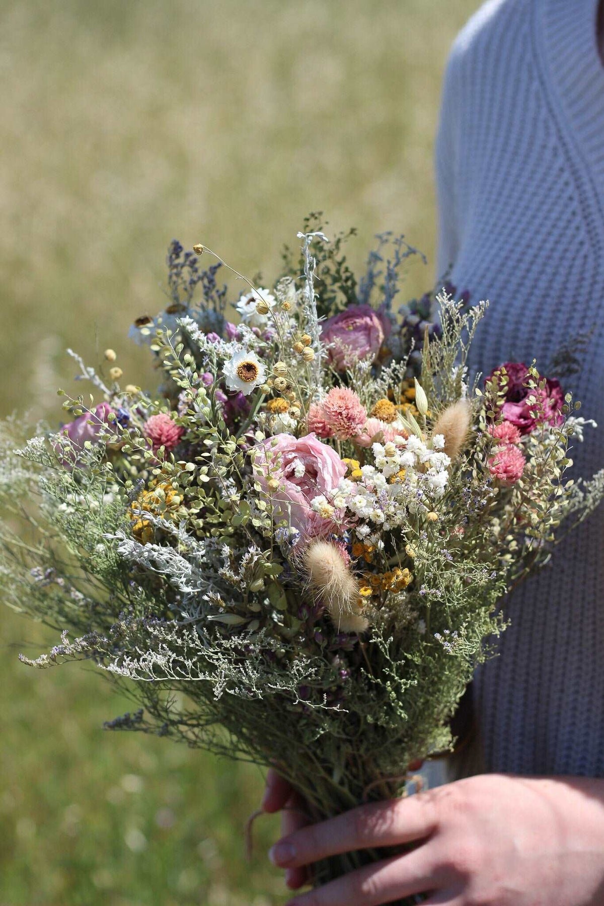Ranunculus & Lavender Dried Bouquets & Flower Crowns