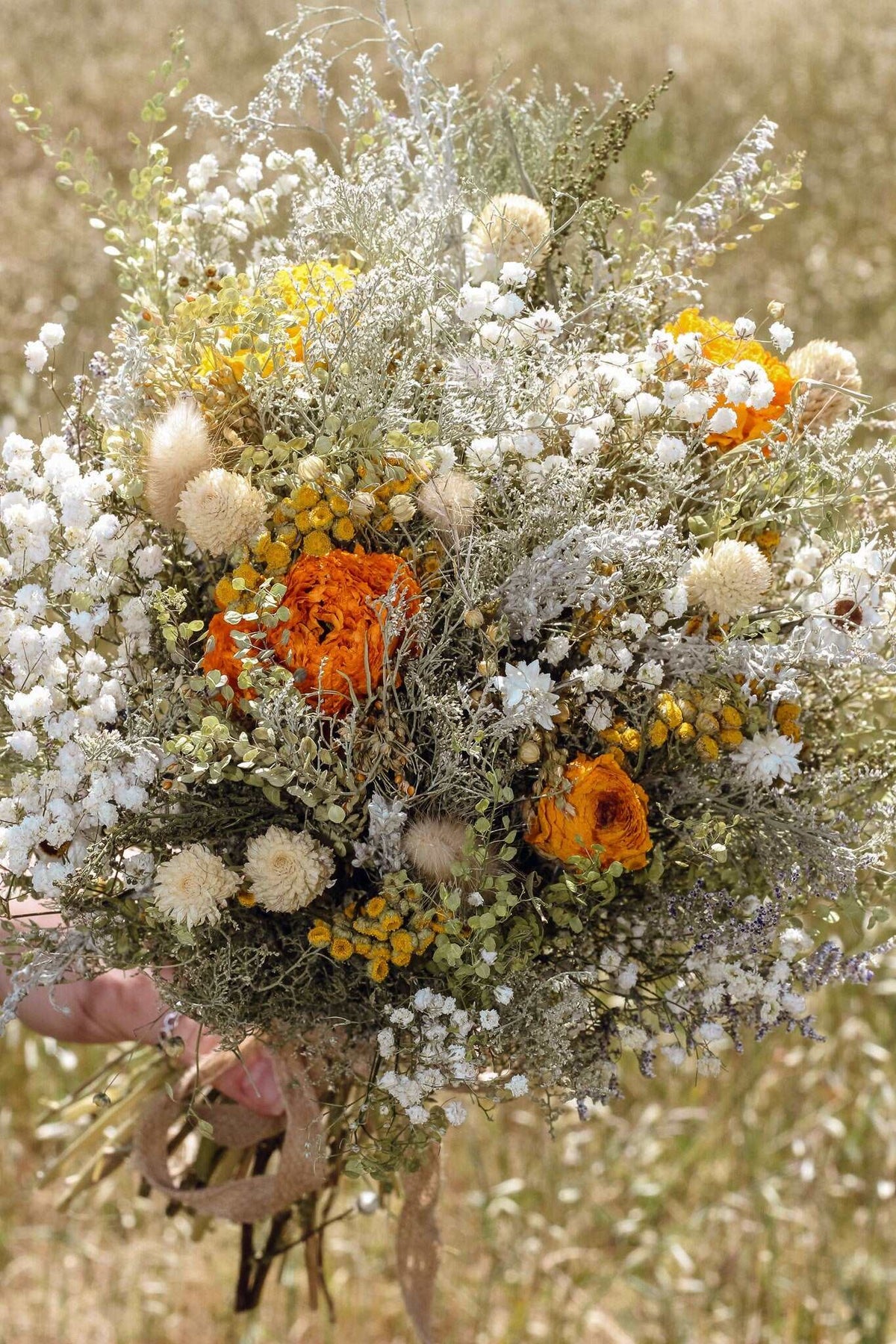 Ranunculus & Lavender Dried Bouquets & Flower Crowns