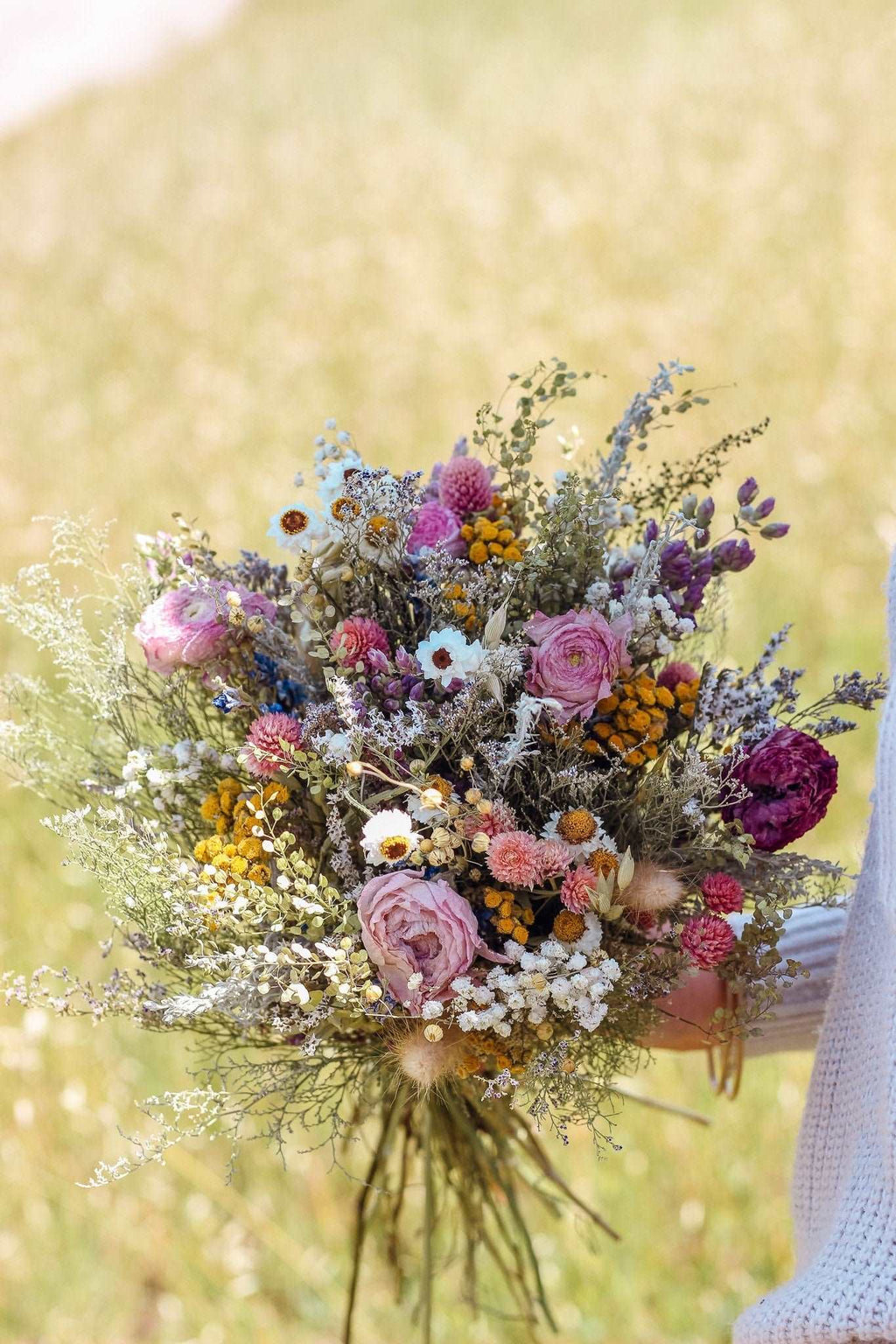 Ranunculus & Lavender Dried Bouquets & Flower Crowns