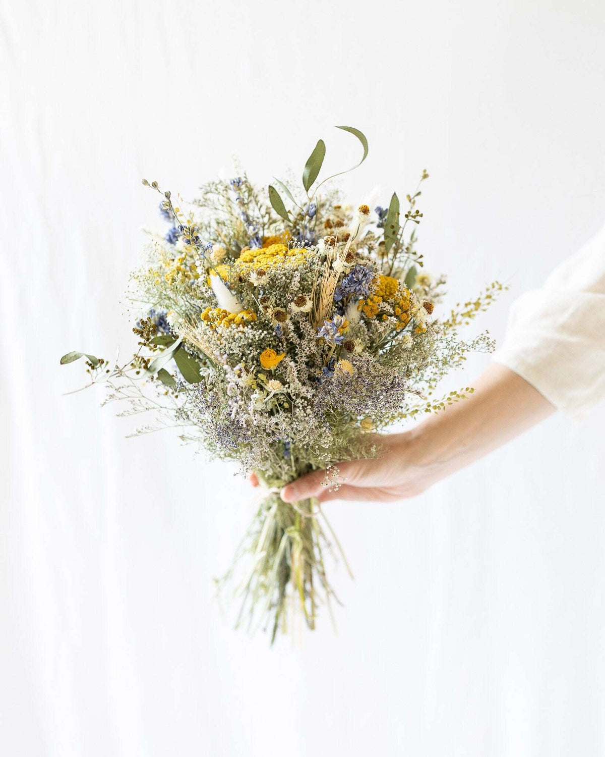 Eucalyptus, Yarrow & Lavender Dried Bouquets & Wedding Accessories