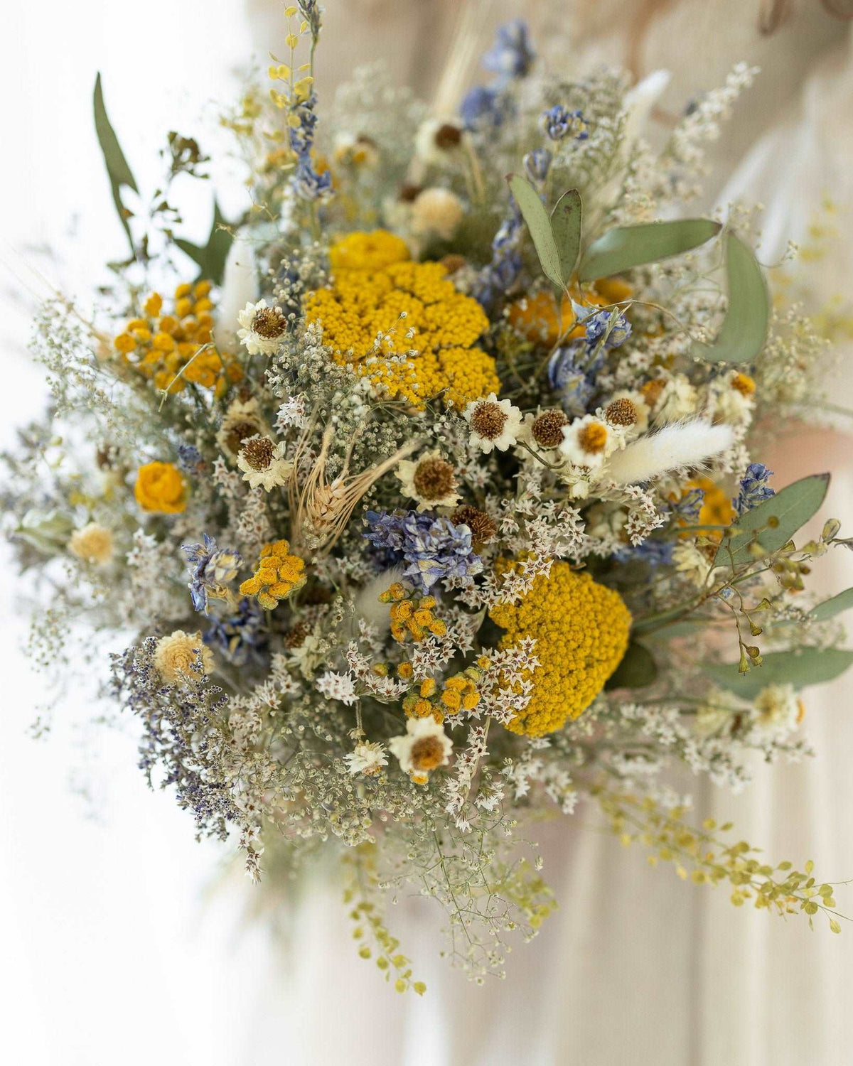 Eucalyptus, Yarrow & Lavender Dried Bouquets & Wedding Accessories