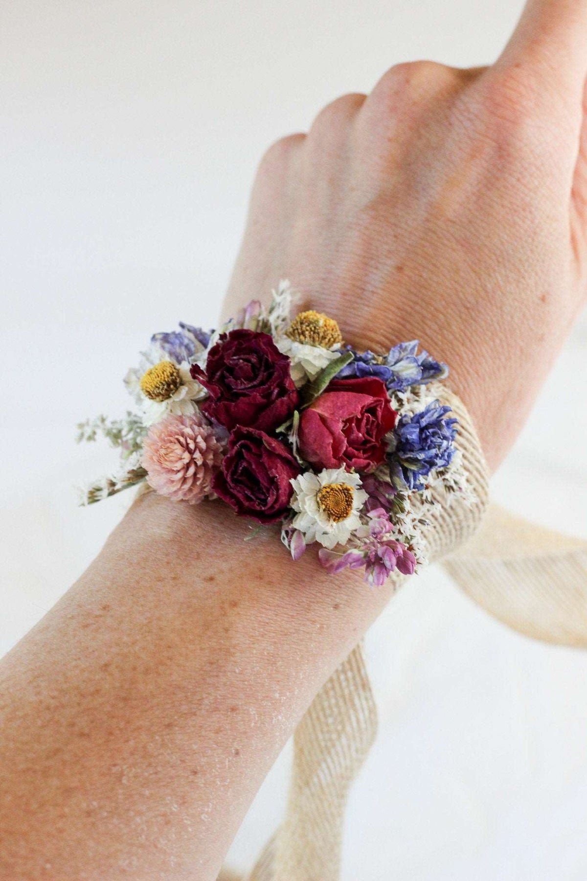 Red Rose & Lavender Dried Bouquets & Corsages