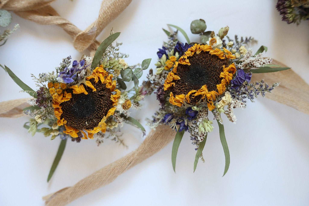 Sunflower Dried Bouquets & Wedding Accessories