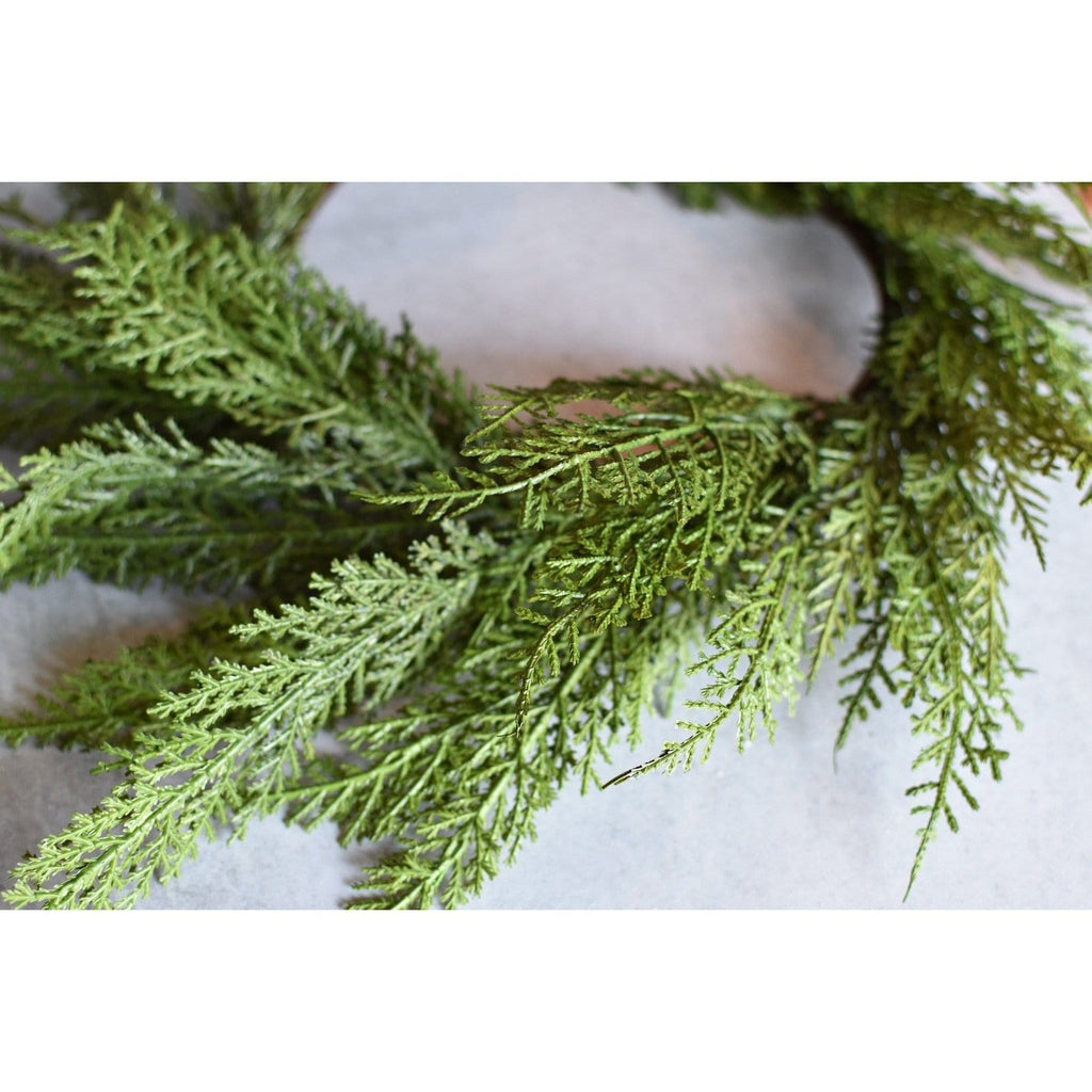 12" Faux Cedar Wreath CW1