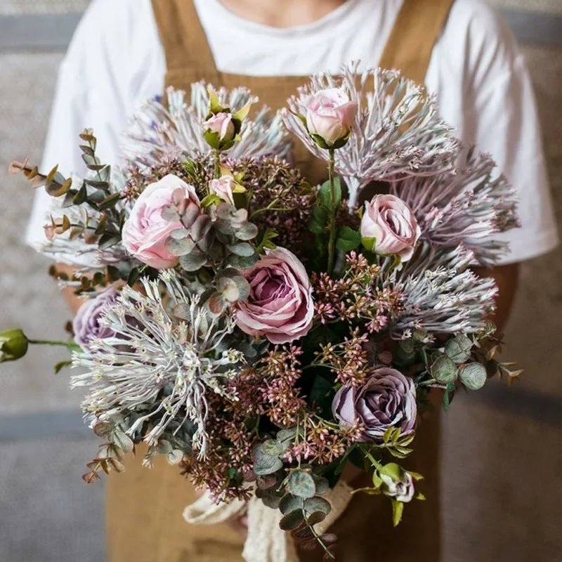 Rustic Lavender Bloom Bouquet – 18.9" Tall